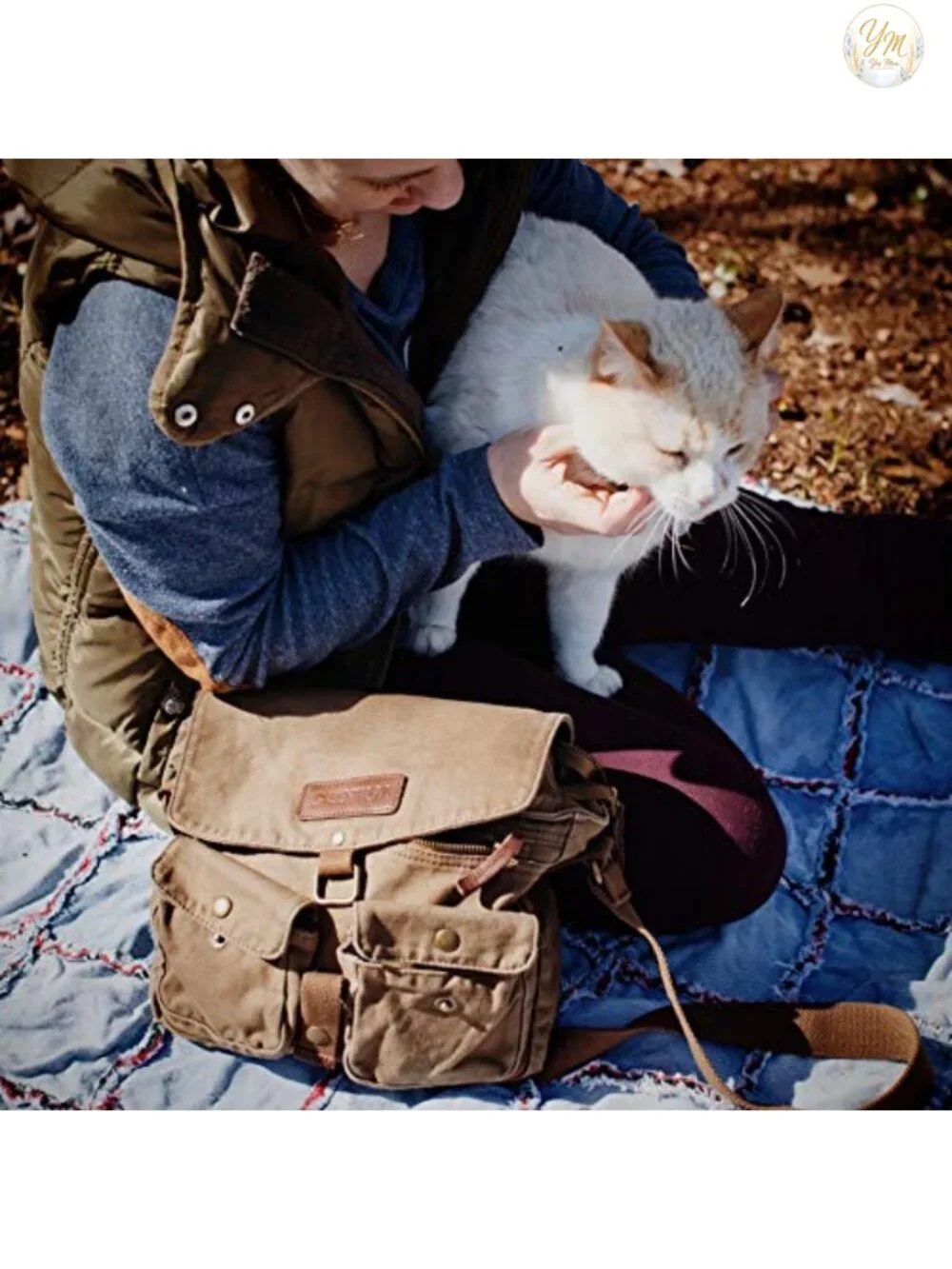 Canvas Messenger Bag Crossbody Shoulder Bag Military Satchel